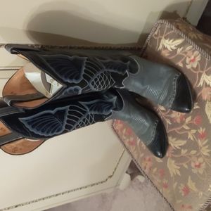 Tony Lama El Paso Texas Great style in gray and black Western Cowboy Boots